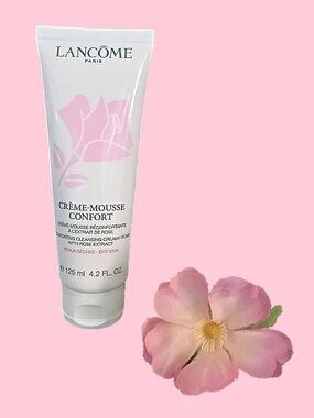 Lancome Rose Creme Mouse Confort Cleansing Foam Cleanser Full Size 4.2 FL OZ